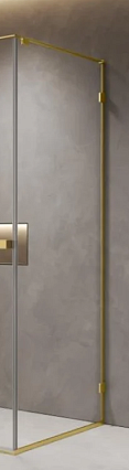 Боковая стенка AQUAme 90x200 прозрачная, золото шлифованное AQM7409-3-9