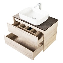 Мебель для ванной BelBagno Kraft 80 см со столешницей Rovere Galifax Bianco
