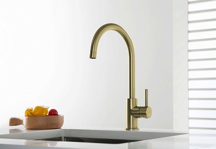 Смеситель для кухни Aquatek Европа AQ1382BG шлифованное золото