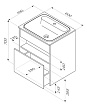 Тумба с раковиной Am.Pm Func 60 см