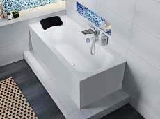 Акриловая ванна Riho Linares Plug&Play 170x75 L с монолитной панелью