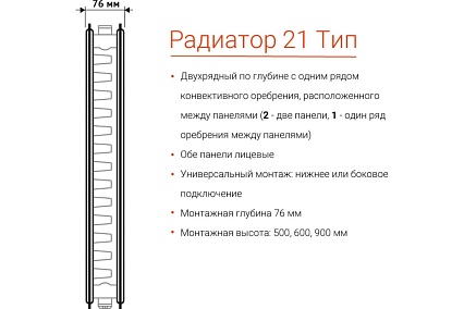 Радиатор Viessmann Universalheizkorper тип 21 500x1600 7572344