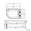 Акриловая ванна Grossman GR-18012R 180x120 с г/м правая