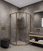 Душевой уголок Timo TTSS-100/17C-8L 100x100 левый, прозрачный, матовое золото