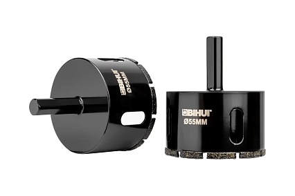 Коронка алмазная по стеклу и керамике, гальваническая, 55 мм BIHUI DBW55