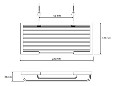 Полка Bemeta Cytro 104308072 23 см