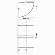 Полка WasserKRAFT K-3133 тройная угловая