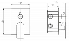 Смеситель для душа BelBagno Nova NOV-SDMC-IN