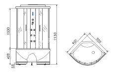 Душевая кабина Erlit Comfort ER2509TP-C4