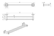 Полотенцедержатель Wonzon&Woghand WW-V1102-GM темный графит