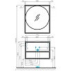 Мебель для ванной Акватон Лофт Фабрик 80 см со столешницей, раковина Одри Round