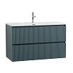 Тумба с раковиной BelBagno Uno 100 см Голубой матовый