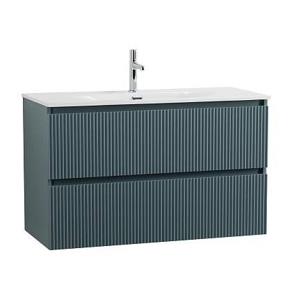 Тумба с раковиной BelBagno Uno 100 см Голубой матовый