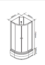 Душевая кабина Parly Bianco EBM921NR 90x90 матовое стекло, белый