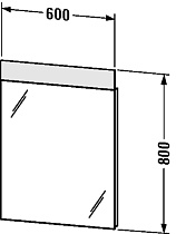Зеркало Duravit Durastyle 60 см DS726700000 с подсветкой
