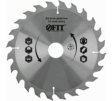 Диск пильный по дереву, технический рез с гвоздями 185x20/16 мм, 24T для циркулярных пил FIT 37704