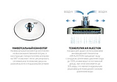 Душевая стойка Vincea Next VSFS-1N0TGM термостат, вороненая сталь