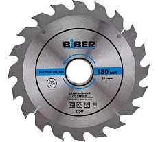 Диск пильный по дереву (180х30/20/16 мм; Z20; быстрый рез) Biber 85247 тов-123359