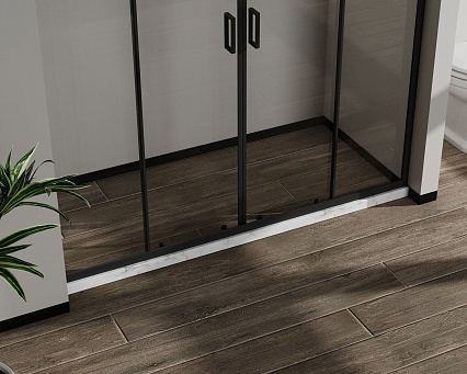 Душевая дверь Vincea Сити (City) VDS-5CT2170CLB 170x195 черный, прозрачная