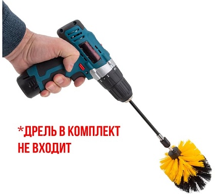 Щетки сменные для уборки, химчистки автомобиля, набор 4 предмета WMC TOOLS WMC-7713(58508)
