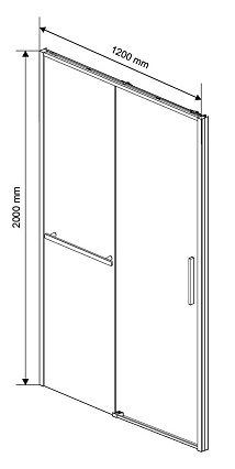 Душевая дверь Vincea Slim Soft VDS-1SS120CLG 120x200 золото, прозрачная