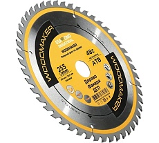 Диск пильный по дереву Woodmaker 255x30/25.4 мм, Z=48, атв Diamond Industrial DIDD255Z48