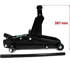 Домкрат подкатной гидравлический Rockforce 2,5т с резиновой накладкой (h min 135мм, h max 387мм) в кейсе, без фиксации RF-TH22501 без фиксации в кейсе(48274)