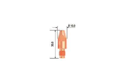 Наконечник контактный ECU (10 шт; 1.0 мм; M8; 30 мм) Fubag FB.CTM8.30-10