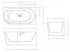 Акриловая ванна Abber AB9257-1.5 150x78 белый, правая