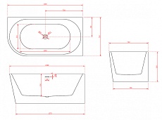 Акриловая ванна Abber AB9257-1.5 150x78 белый, правая