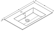 Раковина Vincea VCB-13800G 80 см, серый