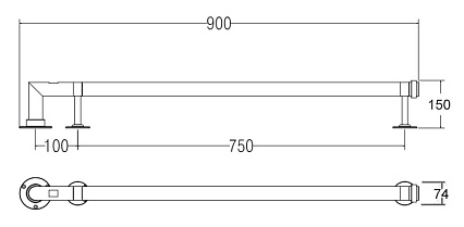 Полотенцесушитель электрический Margaroli Arcobaleno 616 золото 616GOB-900