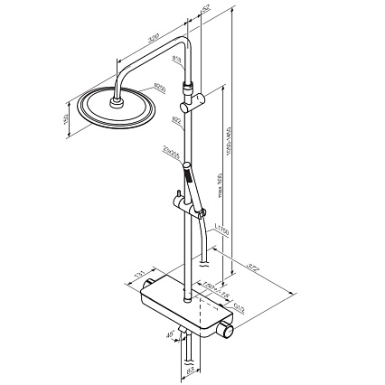 Душевая стойка Damixa Scandinavian Pure 936730300 черный