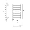 Полотенцесушитель электрический Domoterm Лаура П7 500x700 EL ТЭН слева, хром