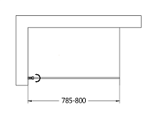 Шторка для ванны AQUAme AQM2851-9 90x140 прозрачное стекло, хром