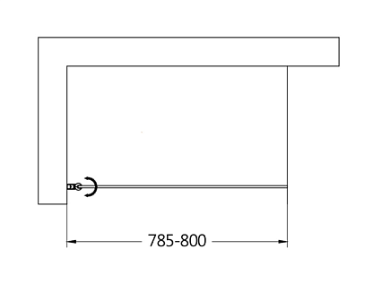 Шторка для ванны AQUAme AQM2851-9 90x140 прозрачное стекло, хром