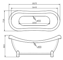 Акриловая ванна BelBagno BB05 182x75 см