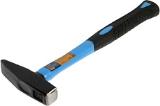 Молоток Тундра слесарный, квадратный боек, фиберглассовая обрезиненная рукоятка, 500 г 881988