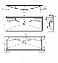 Тумба с раковиной BelBagno Albano 120 см подвесная, Pino Scania