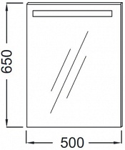 Зеркало Jacob Delafon EB1410-NF 50 см анти-пар