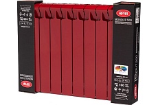 Биметаллический радиатор Rifar Monolit 500-10 Ду 3/4, RAL 3011 БОРДО RM500103/43011
