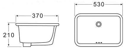 Раковина BelBagno BB1006 53 см