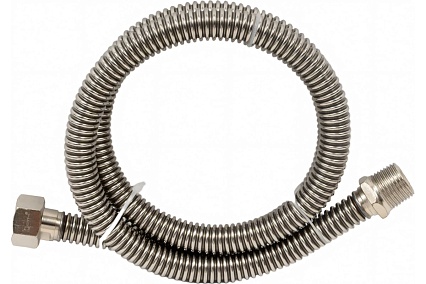 Подводка для газа СТМ ГАЗ сильфонная, 1/2", гайка-штуцер, 100 см CGHM1210