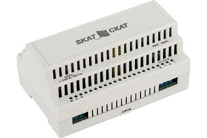 Источник питания Skat -12-6.0 DIN 12В 6А пластиковый корпус под DIN рейку 35 мм 586