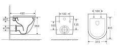 Комплект Weltwasser 10000011346 унитаз Merzbach 043 MT-BL + инсталляция + кнопка Amberg RD-CR