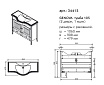 Мебель для ванной Caprigo Genova 105 см, 1 ящик, 2 дверцы, магнолия