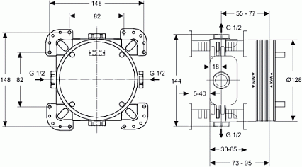 Смеситель для ванны Ideal Standard Melange A4720AA