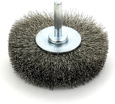 Щетка дисковая EuroBrush Д80x19 c хв-м д6x30, ворс гофр нерж сталь 0,20, до 20000 об/мин код 13-092 EB-D80SS3
