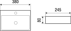 Раковина WeltWasser AISBACH 5075 38 см, 10000003881 белый глянец