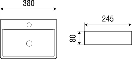 Раковина WeltWasser AISBACH 5075 38 см, 10000003881 белый глянец